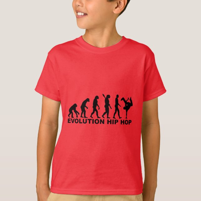 Camiseta Hip-hop de la evolución (Anverso)