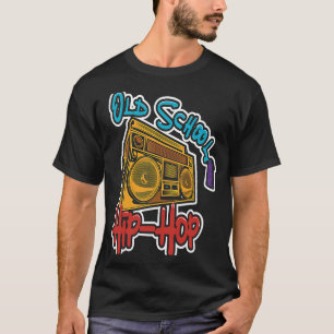 Camiseta Hip Hop diseño retro fiesta rap de la vieja escuel