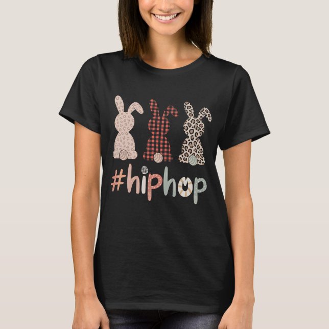 Camiseta Hip Hop Easter Bunny Spring Cute (Anverso)