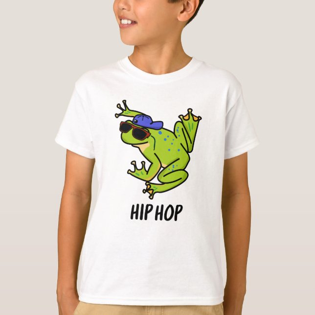 Camiseta Hip Hop Funny Hopping Frog Pun (Anverso)