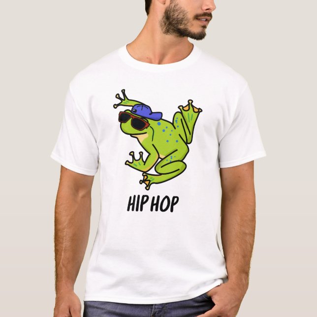 Camiseta Hip Hop Funny Hopping Frog Pun (Anverso)