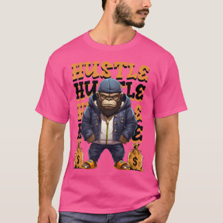 Camiseta Hip Hop Gorilla Hustle Dinero Ape Streetwear Anima