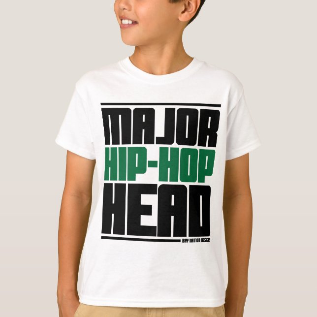 Camiseta Hip Hop Head Green (Anverso)