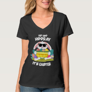 Camiseta Hip Hop Hooray Easter Bunny Egg Hunt Happy Spring 