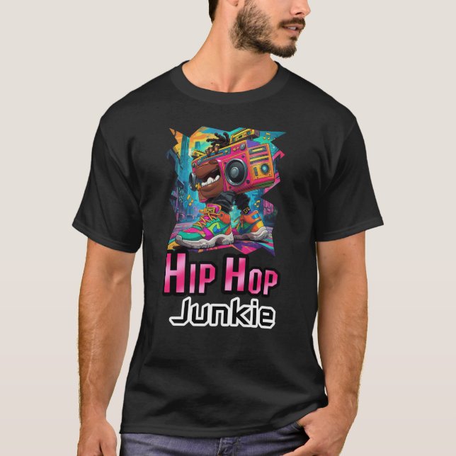 Camiseta Hip-Hop Junkie (Anverso)