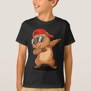 Camiseta Hip Hop Marmota haciendo Dab con gorra al revés Su