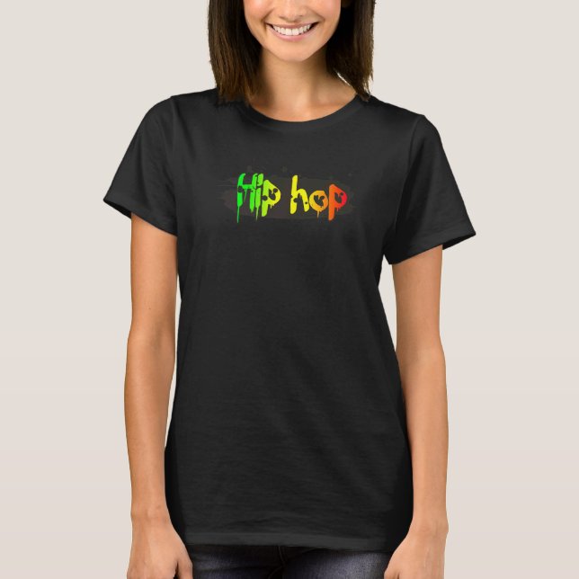 Camiseta Hip Hop Música Danza Calle Graffiti Rap Hombres W (Anverso)