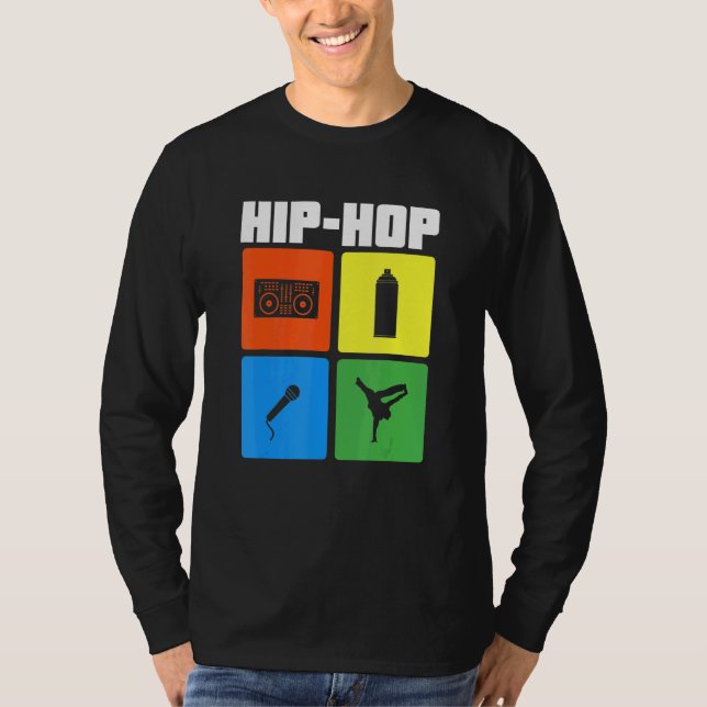 Camiseta Hip Hop Música Old Retro School Rap Dj (Anverso)