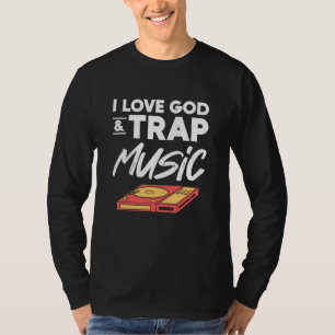 Camiseta Hip Hop Para Hombres Gráfica Amo A Dios Y Trampa L