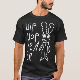 Camiseta Hip Hop Paz Conejo Conejo Conejo Pascua Retro Vint