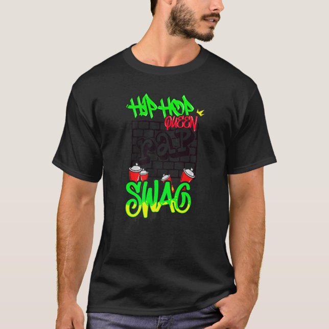 Camiseta Hip Hop Rap Street Life Dance Melanin Black Men Wo (Anverso)