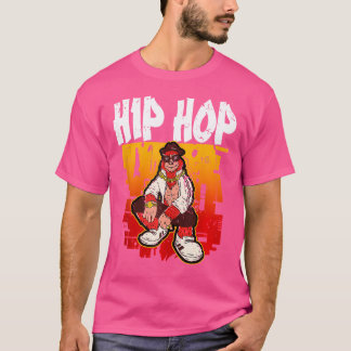 Camiseta Hip Hop Retro Graffiti Rap Trampa Música