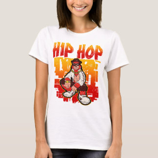 Camiseta Hip Hop Retro Graffiti Rap Trampa Música