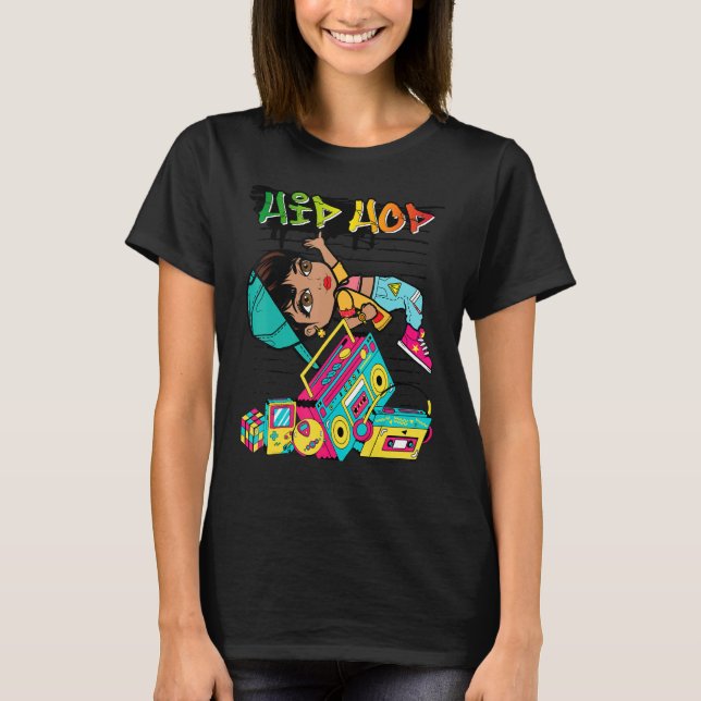 Camiseta Hip Hop Salto de Baile Danza Primavera Calle de Ve (Anverso)