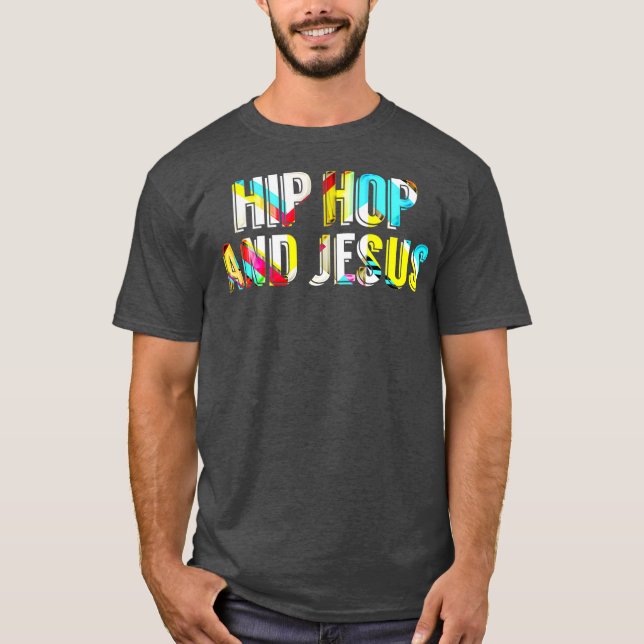 Camiseta Hip Hop y Jesus Fun Colorful Christian Premium (Anverso)