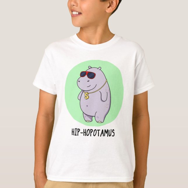 Camiseta Hip-Hopotamus Funny Hippo Pun (Anverso)