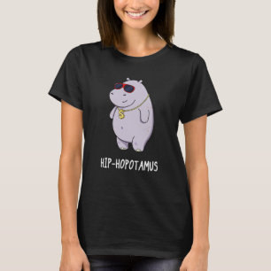 Camiseta Hip-Hopotamus Funny Hippo Pun Dark BG