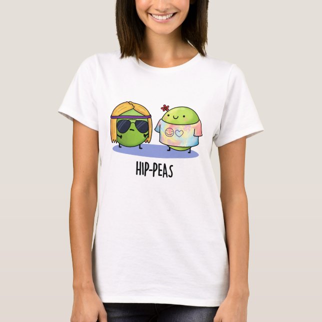Camiseta Hip-peas Funny Hippie Peas Pun (Anverso)