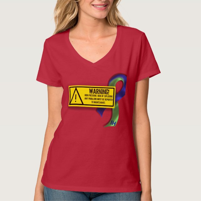 Camiseta Hipertensión intracraneal: Advertencia de mantenim (Anverso)