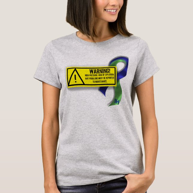 Camiseta Hipertensión intracraneal: Advertencia del (Anverso)