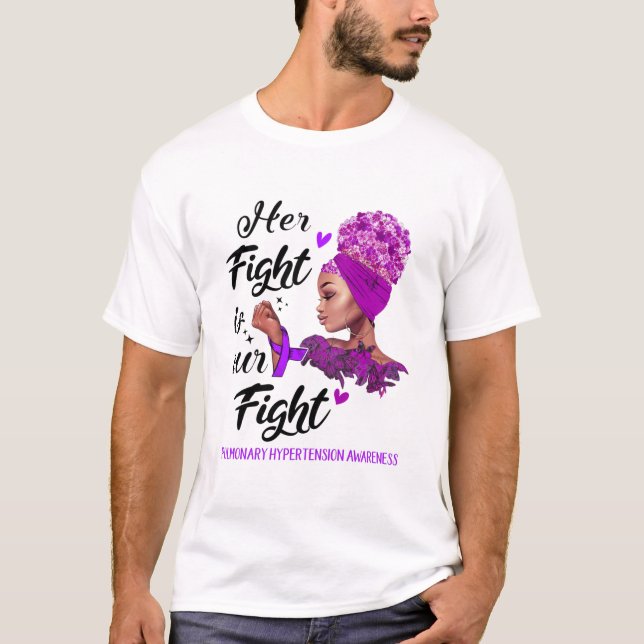 Camiseta Hipertensión pulmonar Conciencia de su lucha es nu (Anverso)