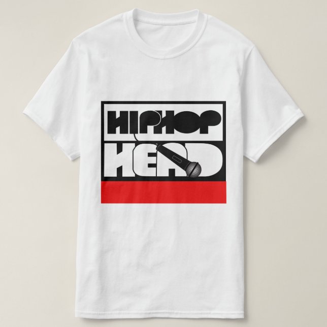 Camiseta HipHop Head deja caer el micrófono (Diseño del anverso)