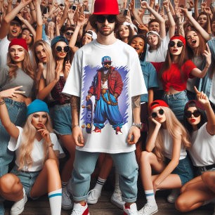 Camiseta Hiphoper Guy con Skateboard