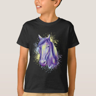 Camiseta Hípica acuarela Caballo Montada en Caballo
