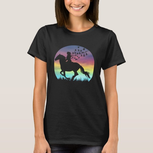 Camiseta Hípica Caballo Rider Horse Rise Farm (Anverso)