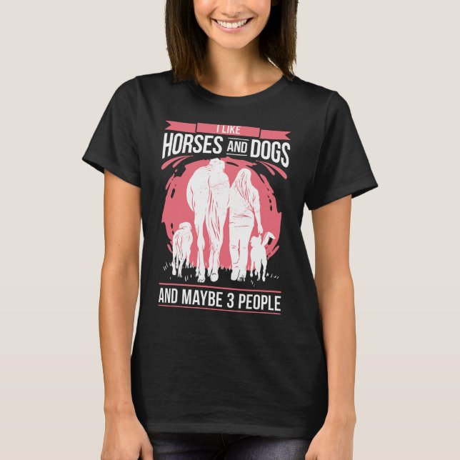 Camiseta Hípica - Caballos y bambú; Perros - Caballo (Anverso)