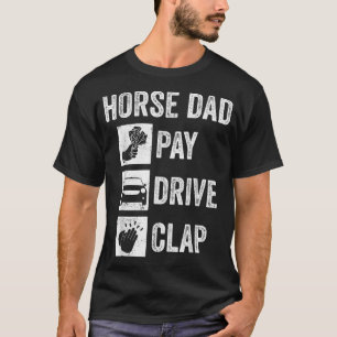 Camiseta Hípica de los hombres pagan a su padre por conduci
