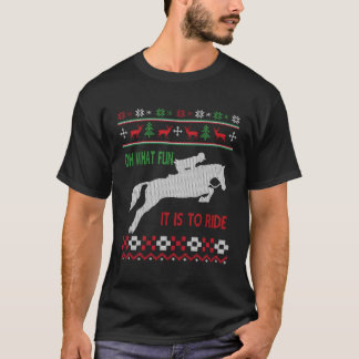 Camiseta Hípica en bicicleta Oh Qué Divertidos Navidades Su