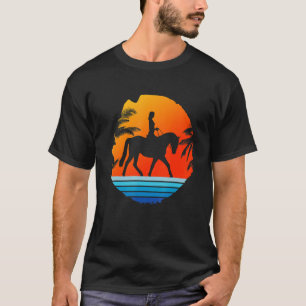Camiseta Hípica en equitación ecuestre retro