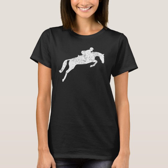 Camiseta Hípica en inglés Ecuestre Hunter Jumper Grun (Anverso)