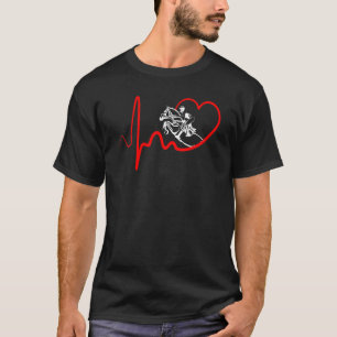 Camiseta Hípica Enamorada Del Corazón De Latido Ecuestre Pa