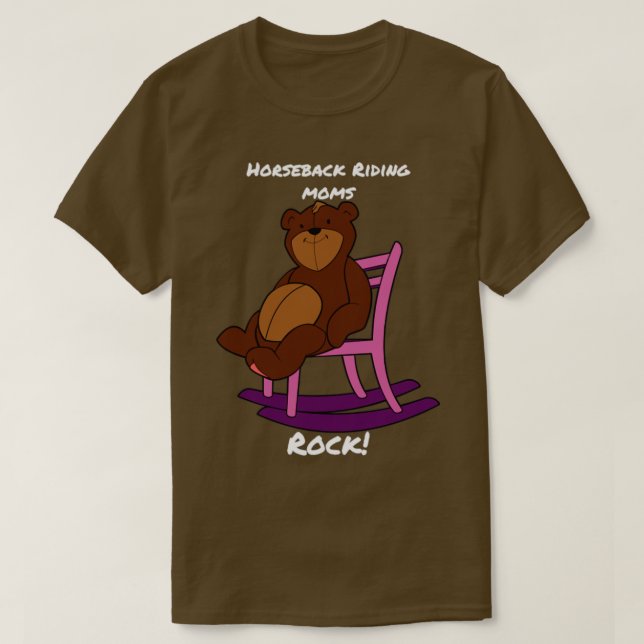 Camiseta Hípica montando el oso rock de las madres en morad (Diseño del anverso)