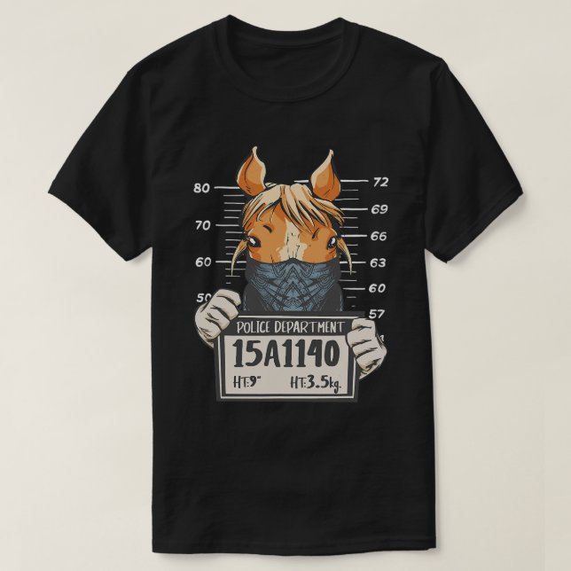 Camiseta Hípica Policía Ecuestres Mugshot Horseback Ri (Diseño del anverso)