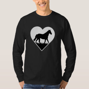 Camiseta Hípica Silueta Corazón Amor Viajando