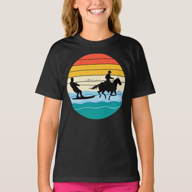 Camiseta Hípica Surf Wakeboarding Water Skiship Sea Wave (Anverso)