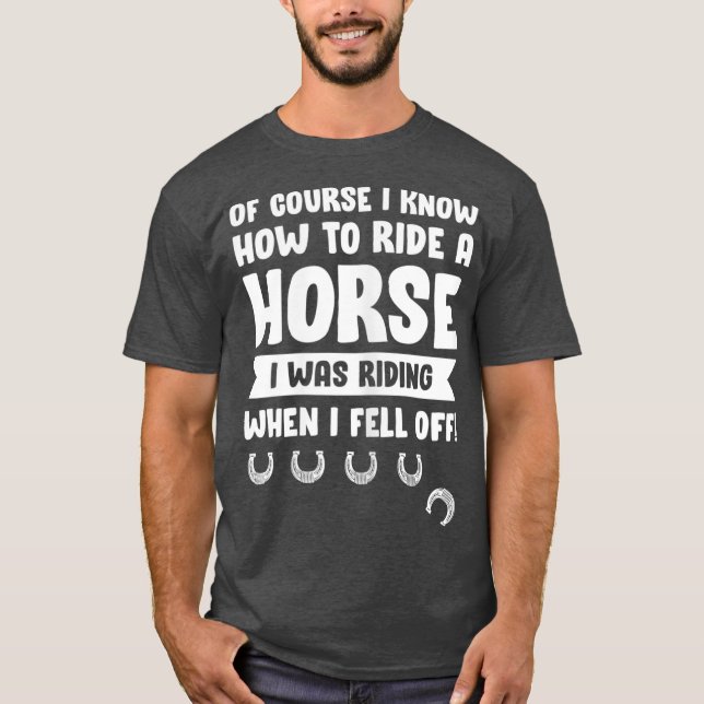 Camiseta Hípicas divertidas mujeres montando caballos Mujer (Anverso)