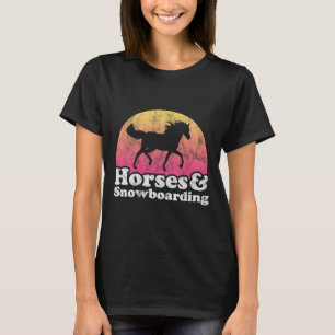 Camiseta Hípicas Y Snowboard Mujeres O Chicas Caballos Snow