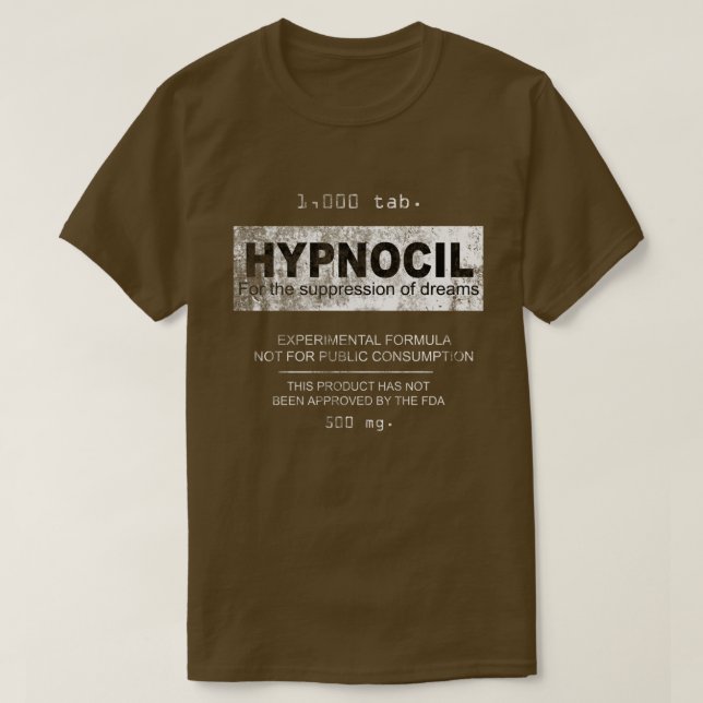 Camiseta Hipnocil afligido (Diseño del anverso)