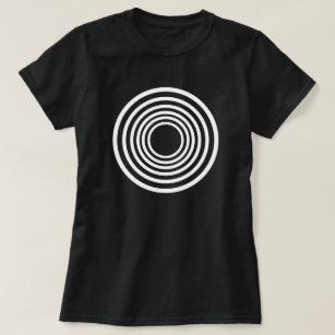 Camiseta hipnótica con círculos redondos psicodéli