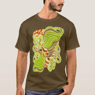Camiseta Hipnótico Amorfo Fantasmáórico Moderno Groovy