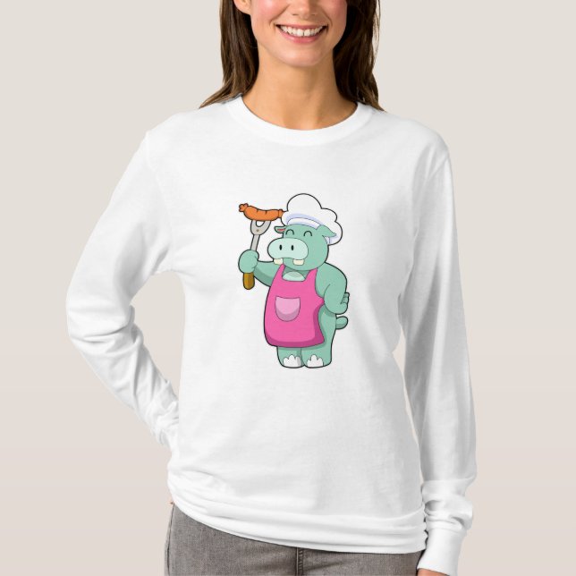 Camiseta Hipo cocinado con salchicha (Anverso)