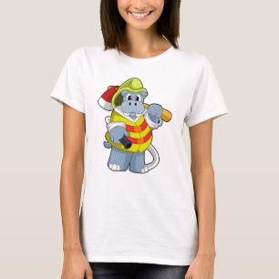 Camiseta Hipo como bombero con hacha