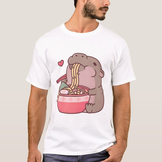 Camiseta Hipo Pígmico Cuesto Con Fideos De Ramen (Anverso)