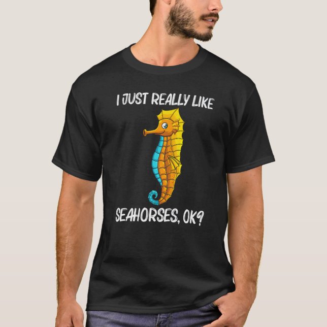 Camiseta Hipoahoría De Mar Para Hombres Mujeres Pescado Ani (Anverso)