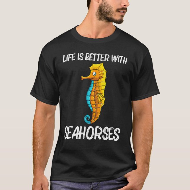 Camiseta Hipoahoría De Mar Para Hombres Mujeres Pescado Ani (Anverso)