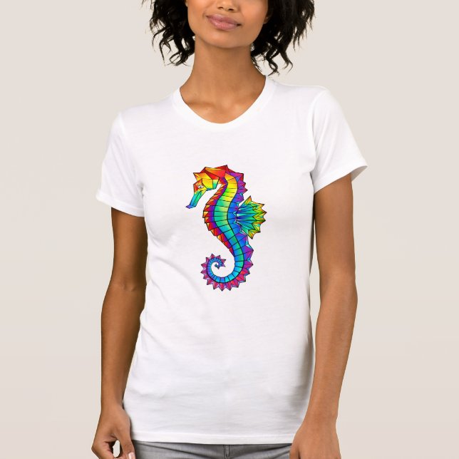 Camiseta Hipoahoría marino poligonal arcoiris (Anverso)